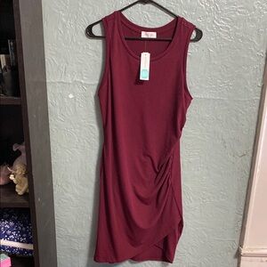 Sleeveless Burgundy Dress